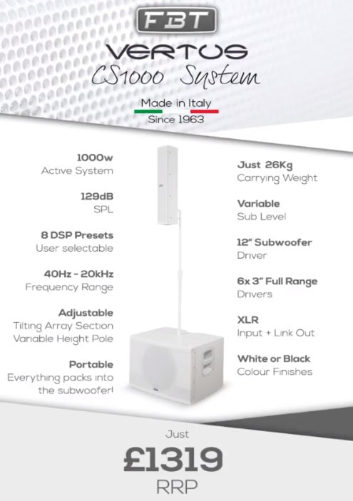 Benefits of the FBT Vertus CS1000