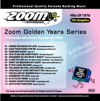 Zoom Karaoke ZGY76 Golden Years 1976