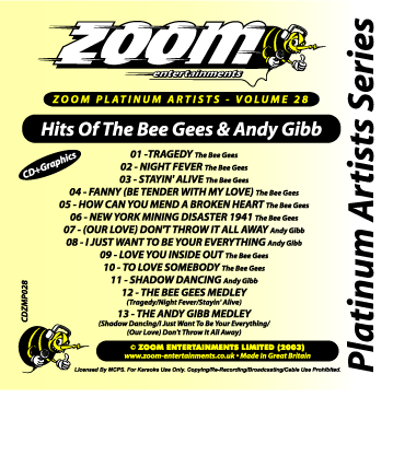 Zoom Karaoke ZPA028 Platinum Artists Bee Gees & Andy Gibb
