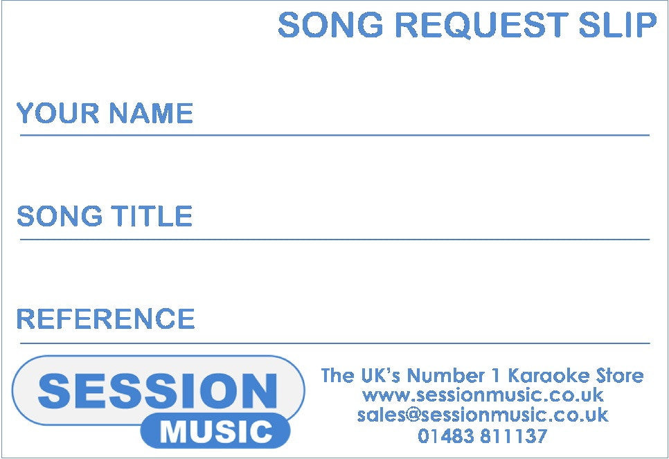 Karaoke Request Slips