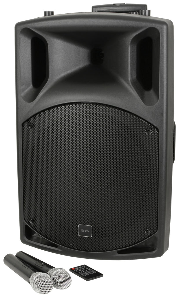 QX15 PA - plus Portable PA system UHF mics BlueTooth Receiver