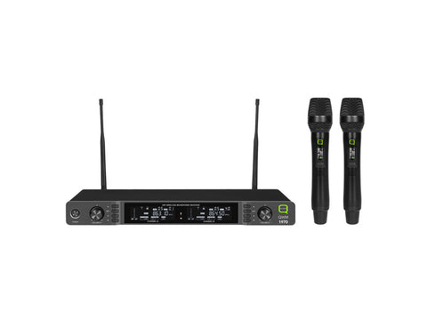 QWM 1970 HH UHF Dual Channel Diversity Handheld Wireless System - 19" Rack Mountable