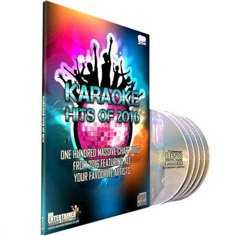 Mr Entertainer Karaoke Hits of 2016 - 100 Song 5 Disc CD+G Set