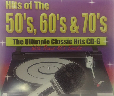 Easy Karaoke CDG Disc Pack - EZKRH - Easy Karaoke Hits of the 50's, 60's, & 70's Disc 1, 2 & 3