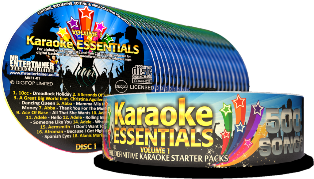 Karaoke Essentials Vol. 1 - 500 Song CD+G Disc Set