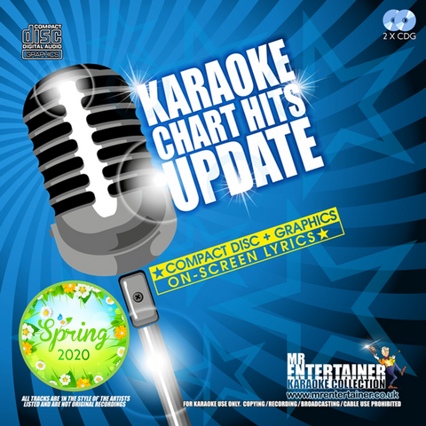 Mr Entertainer Karaoke Chart Hits Update Double CDG Pack - Spring 2020