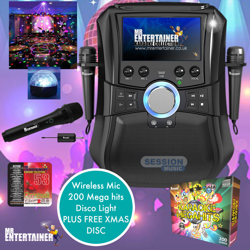 Mr Entertainer Megabox Party Package With Disco Light & Wireless Mic
