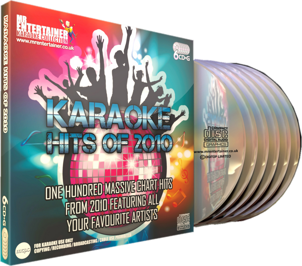 Mr Entertainer Karaoke Hits of 2010 - 100 Song 6 Disc CD+G Set