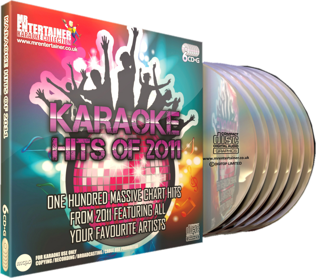 Mr Entertainer Karaoke Hits of 2011 - 100 Song 6 Disc CD+G Set