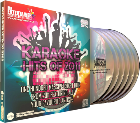 Mr Entertainer Karaoke Hits of 2011 - 100 Song 6 Disc CD+G Set