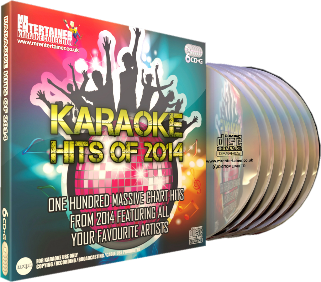 Mr Entertainer Karaoke Hits of 2014 - 100 Song 6 Disc CD+G Set
