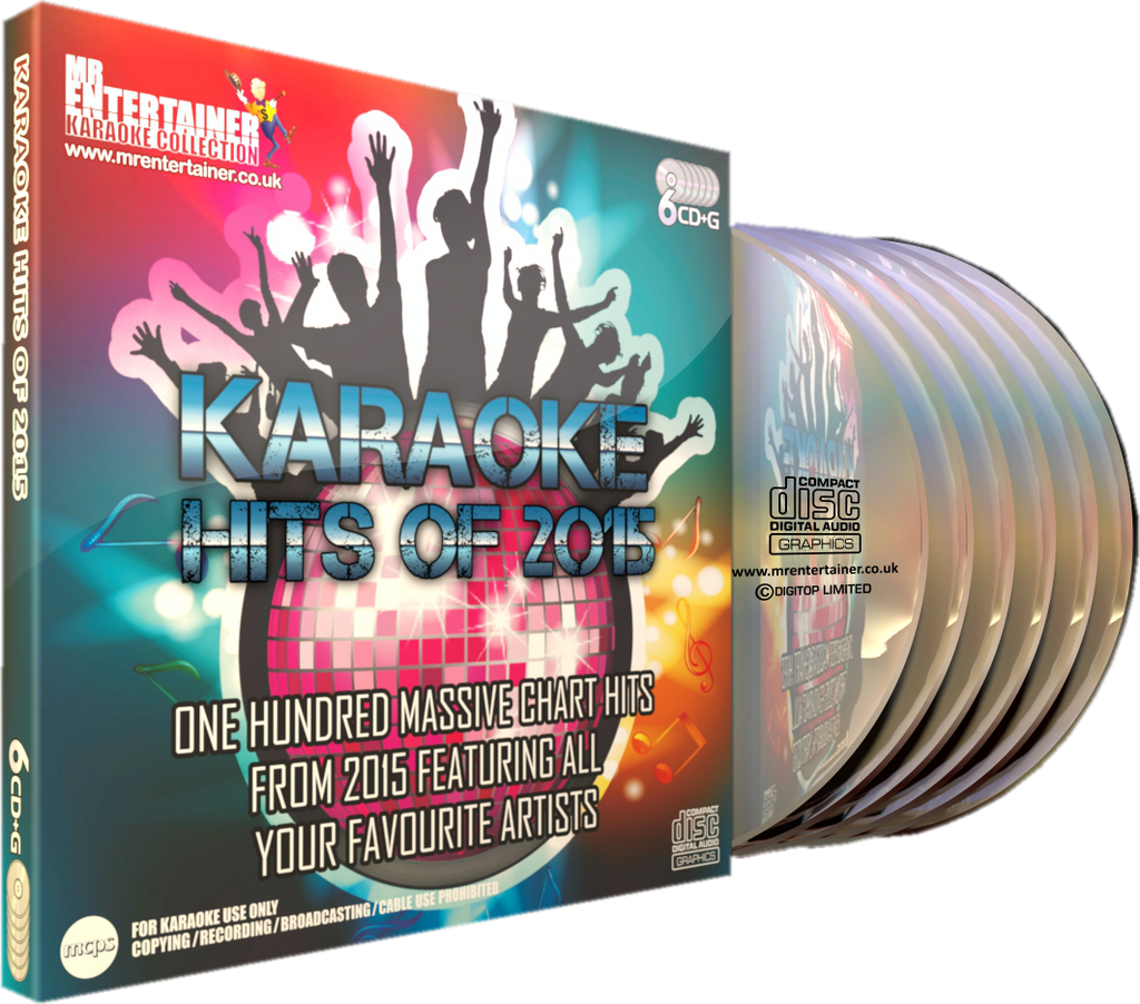 Mr Entertainer Karaoke Hits of 2015 - 100 Song 6 Disc CD+G Set