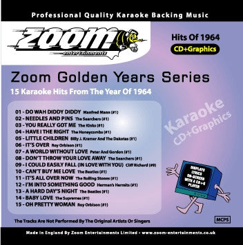 Zoom Karaoke ZGY64 Golden Years 1964