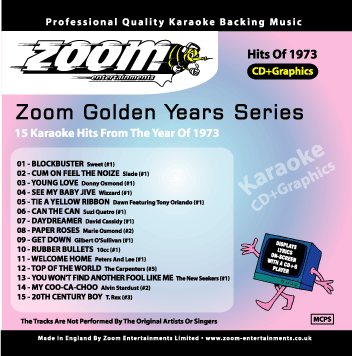 Zoom Karaoke ZGY73 Golden Years 1973