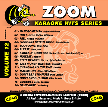 Zoom Karaoke ZKH012 Karaoke Hits 12 Volume 12