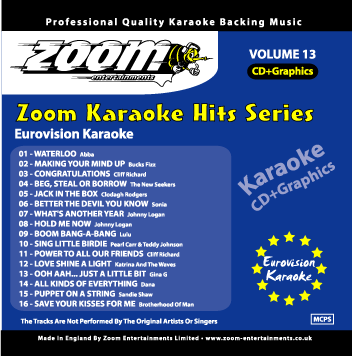 Zoom Karaoke ZKH013 Karaoke Hits 13 Eurovison Songs