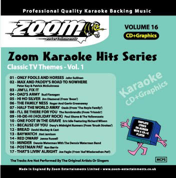 Zoom Karaoke ZKH016 Karaoke Hits 16 Classic TV Themes