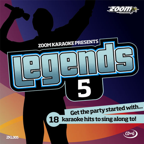 Zoom Karaoke ZKL005 Karaoke Legends 5 Male Karaoke Hits