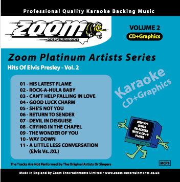 Zoom Karaoke ZPA002 Platinum Artists Elvis 2