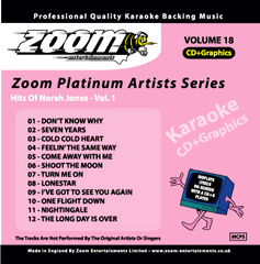 Zoom Karaoke ZPA018 Platinum Artists Norah Jones