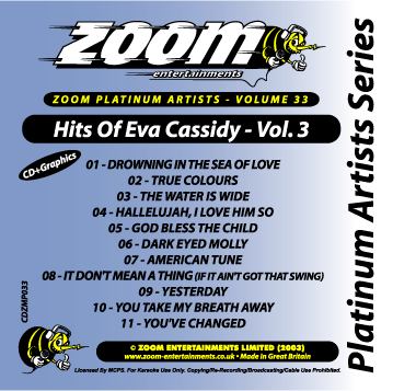 Zoom Karaoke ZPA033 Platinum Artists Eva Cassidy 3