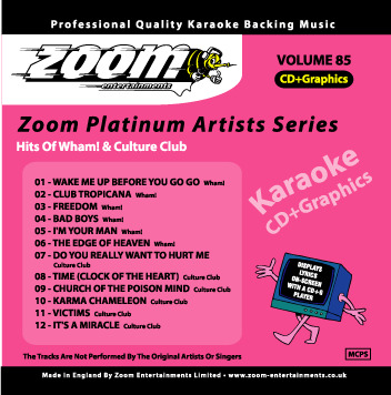 Zoom Karaoke ZPA085 Platinum Artists Wham & Culture Club