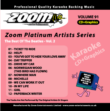 Zoom Karaoke ZPA091 Platinum Artists Beatles 2