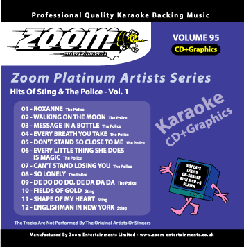 Zoom Karaoke ZPA095 Platinum Artists Sting & The Police