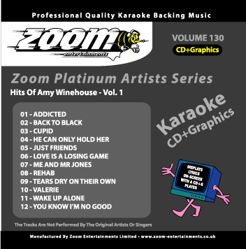 Zoom Karaoke ZPA130 Platinum Artists Amy Winehouse