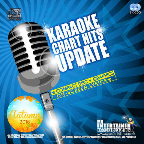 Mr Entertainer Karaoke Chart Hits Update Double CDG Pack - Autumn 2018