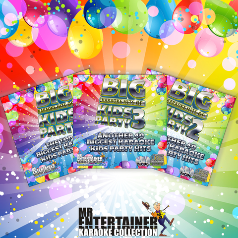 Mr Entertainer Big Karaoke Hits of Kids Party Bundle